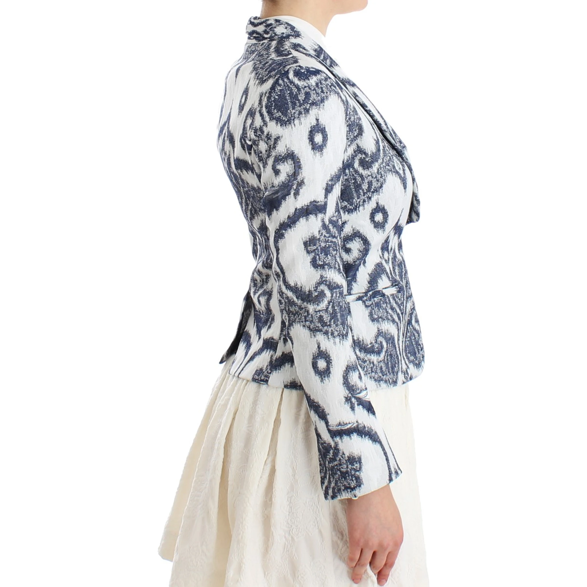 Blue White Blazer Suit Jacket