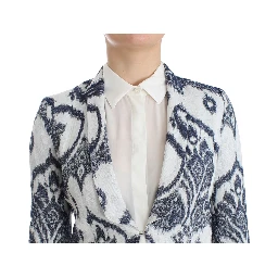 Blue White Blazer Suit Jacket