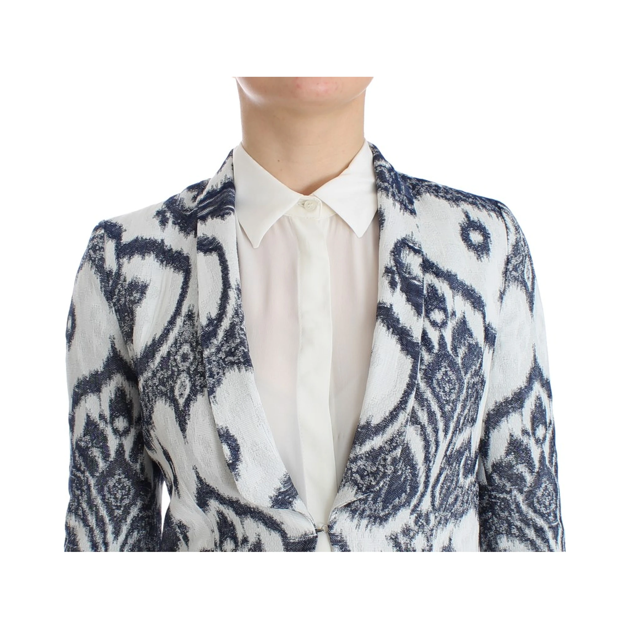Blue White Blazer Suit Jacket