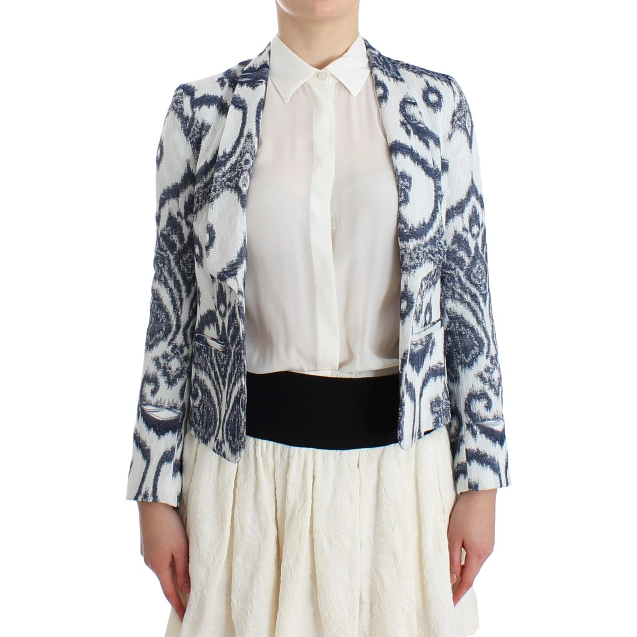 Blue White Blazer Suit Jacket