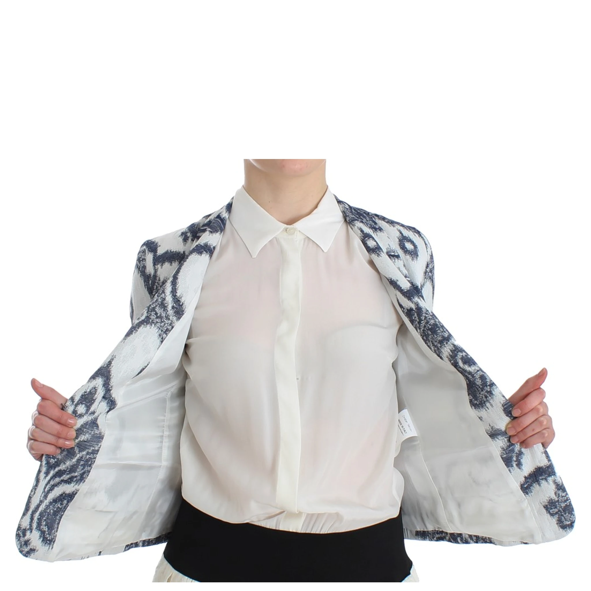 Blue White Blazer Suit Jacket