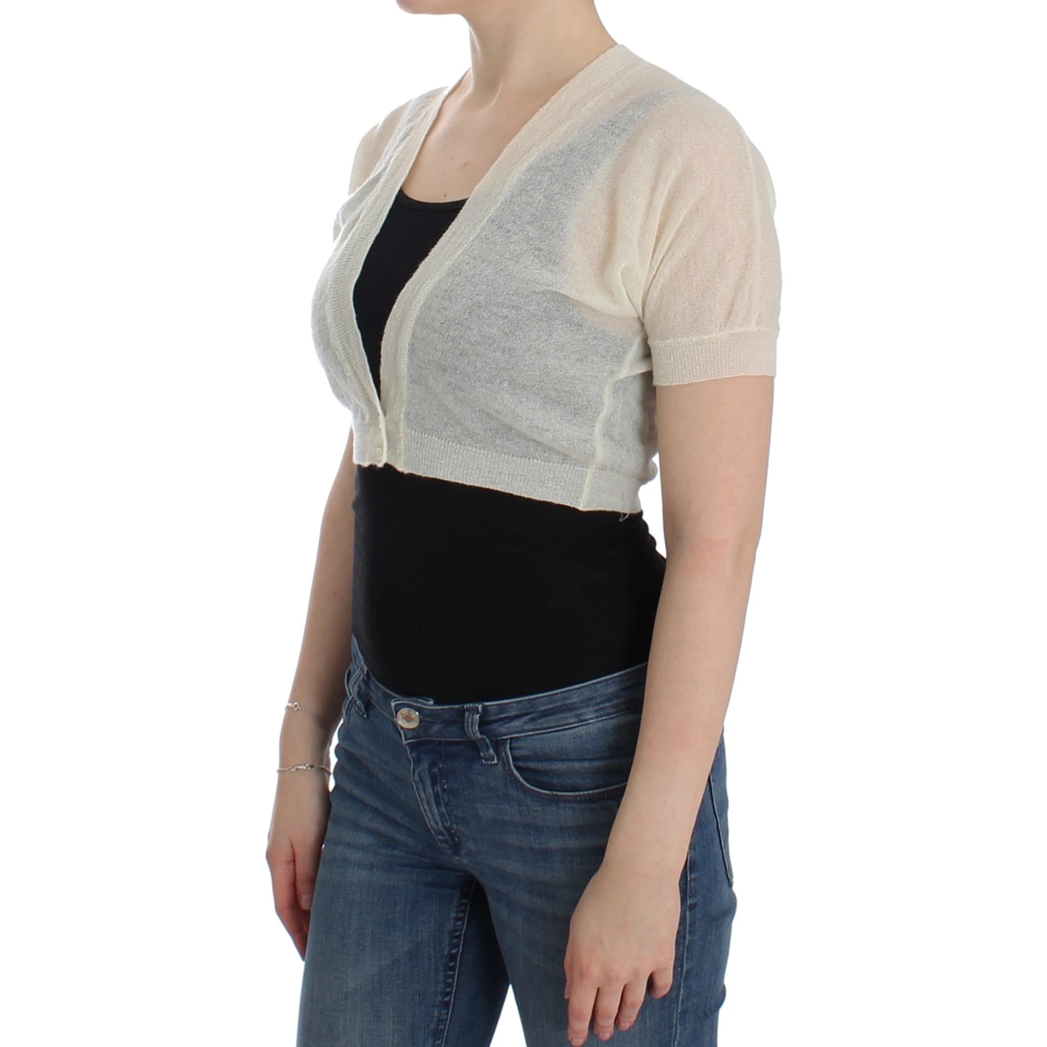 White Wool Cardigan Sweater