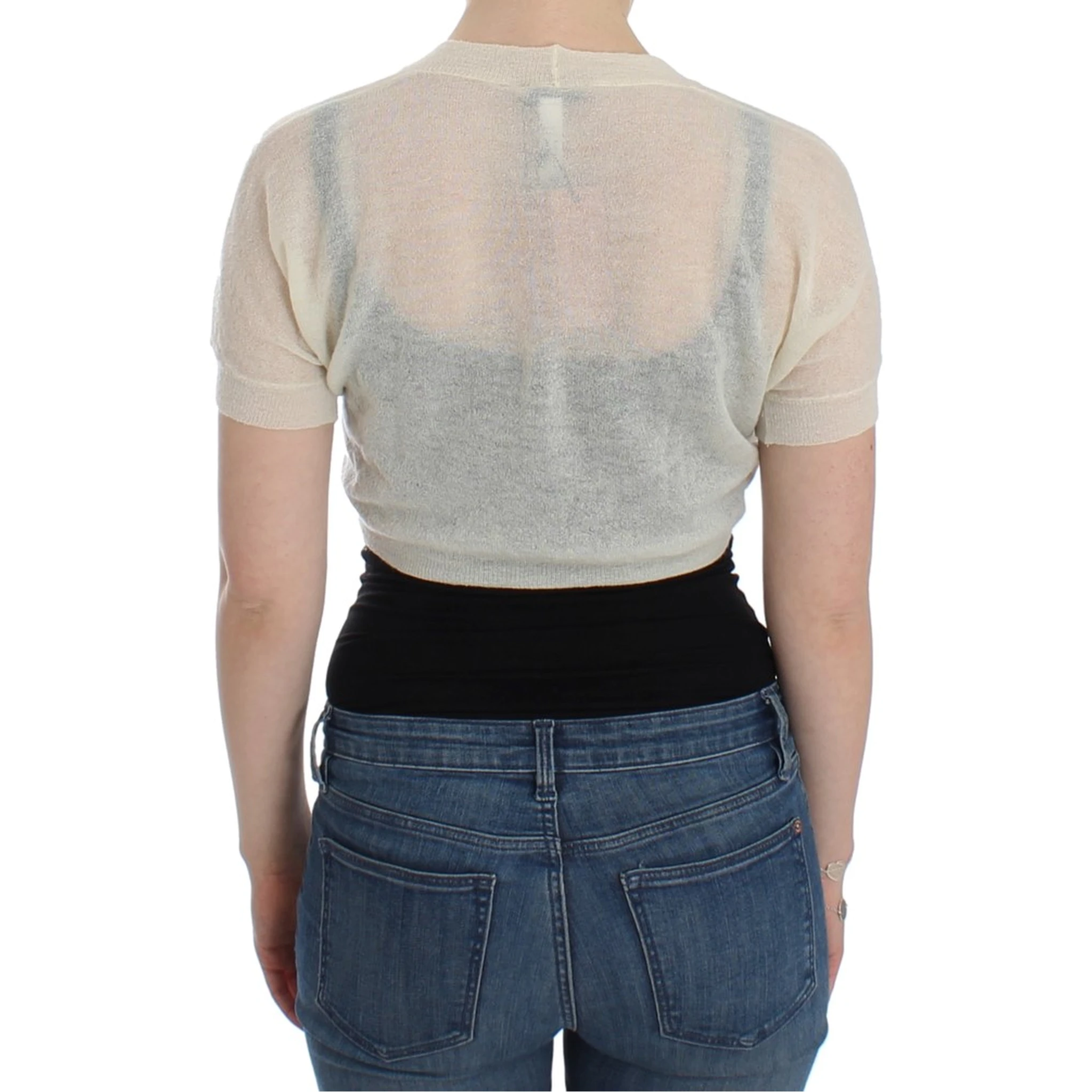 White Wool Cardigan Sweater