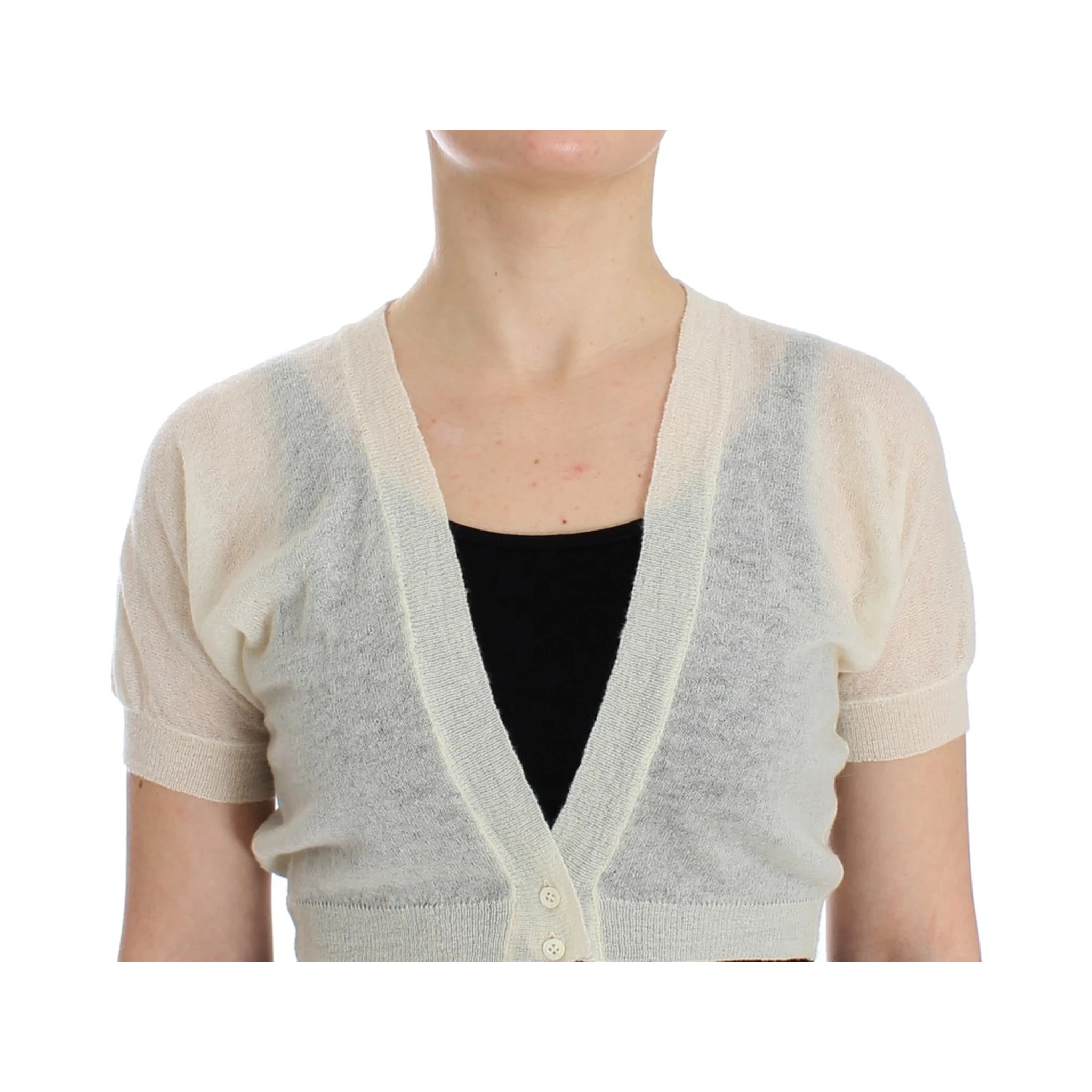 White Wool Cardigan Sweater