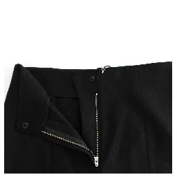 Black High Waist Straight Slim Dress Pants