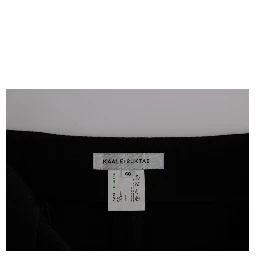 Black High Waist Straight Slim Dress Pants