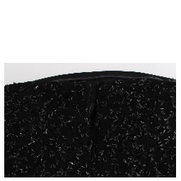 Black Strapless Embellished Pencil Dress