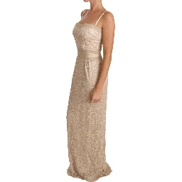 Beige Lace Spaghetti Strap Sheath Dress