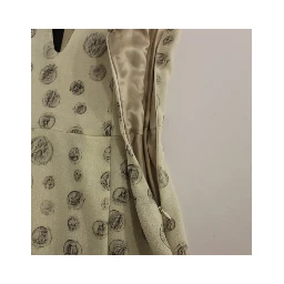 White Printed Shift V-neck Sheath Dress