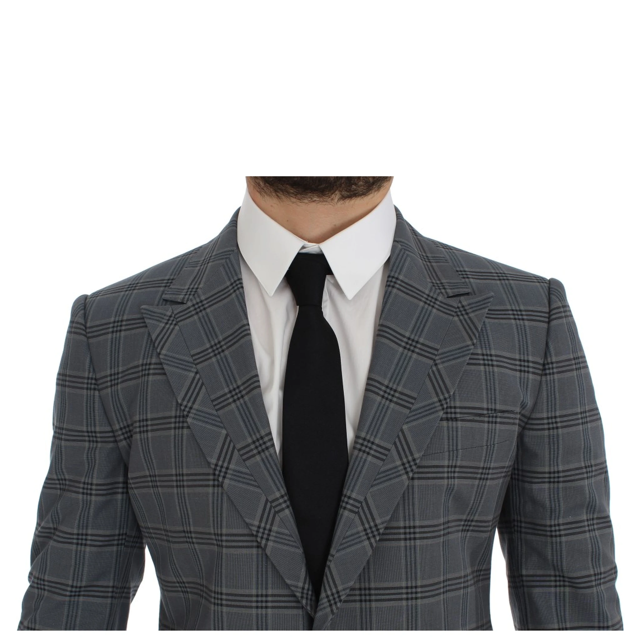 Blue Checkered Slim Fit Blazer Jacket