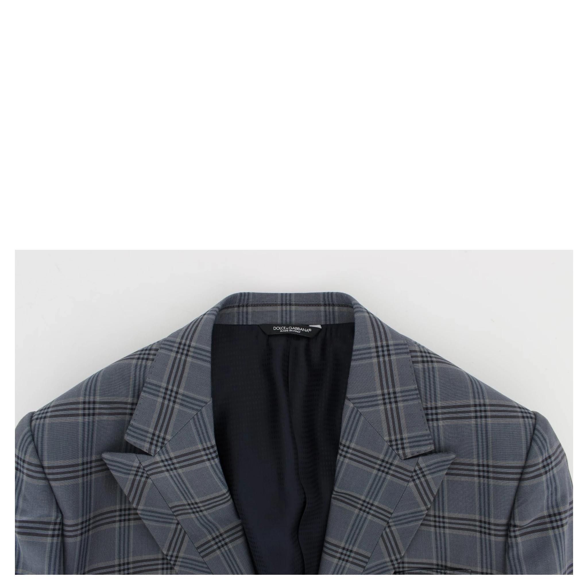 Blue Checkered Slim Fit Blazer Jacket