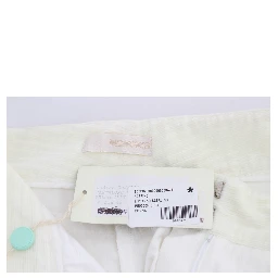 White Striped Straight Fit Pants