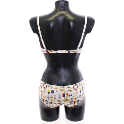 White Sailor Bra Panty Stretch Underwear