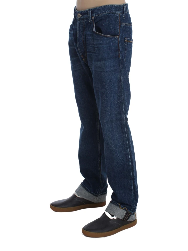 Blue Wash Cotton Baggy Loose Fit Jeans alternative