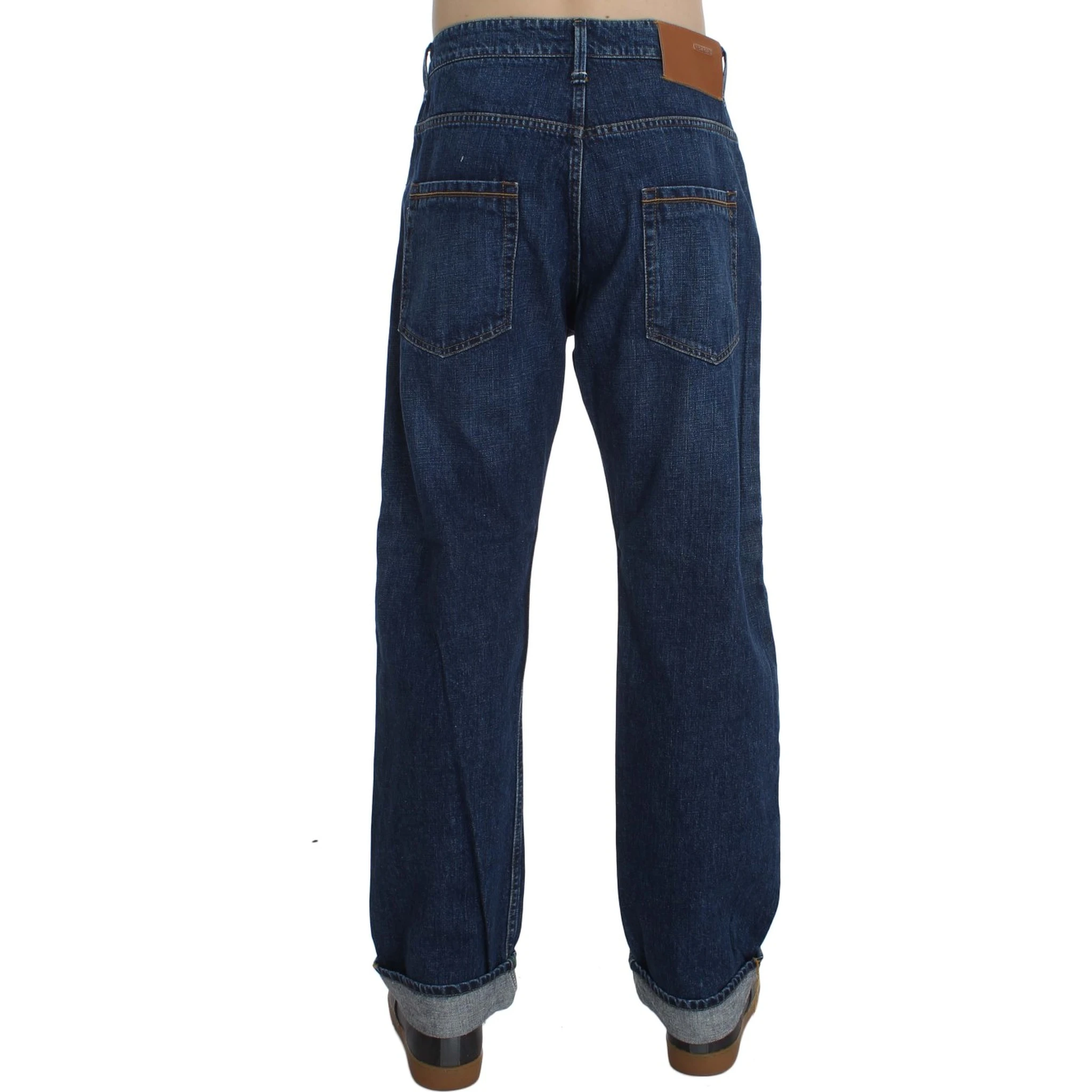 Blue Wash Cotton Baggy Loose Fit Jeans