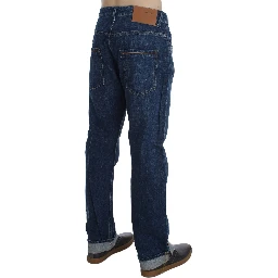 Blue Wash Cotton Baggy Loose Fit Jeans