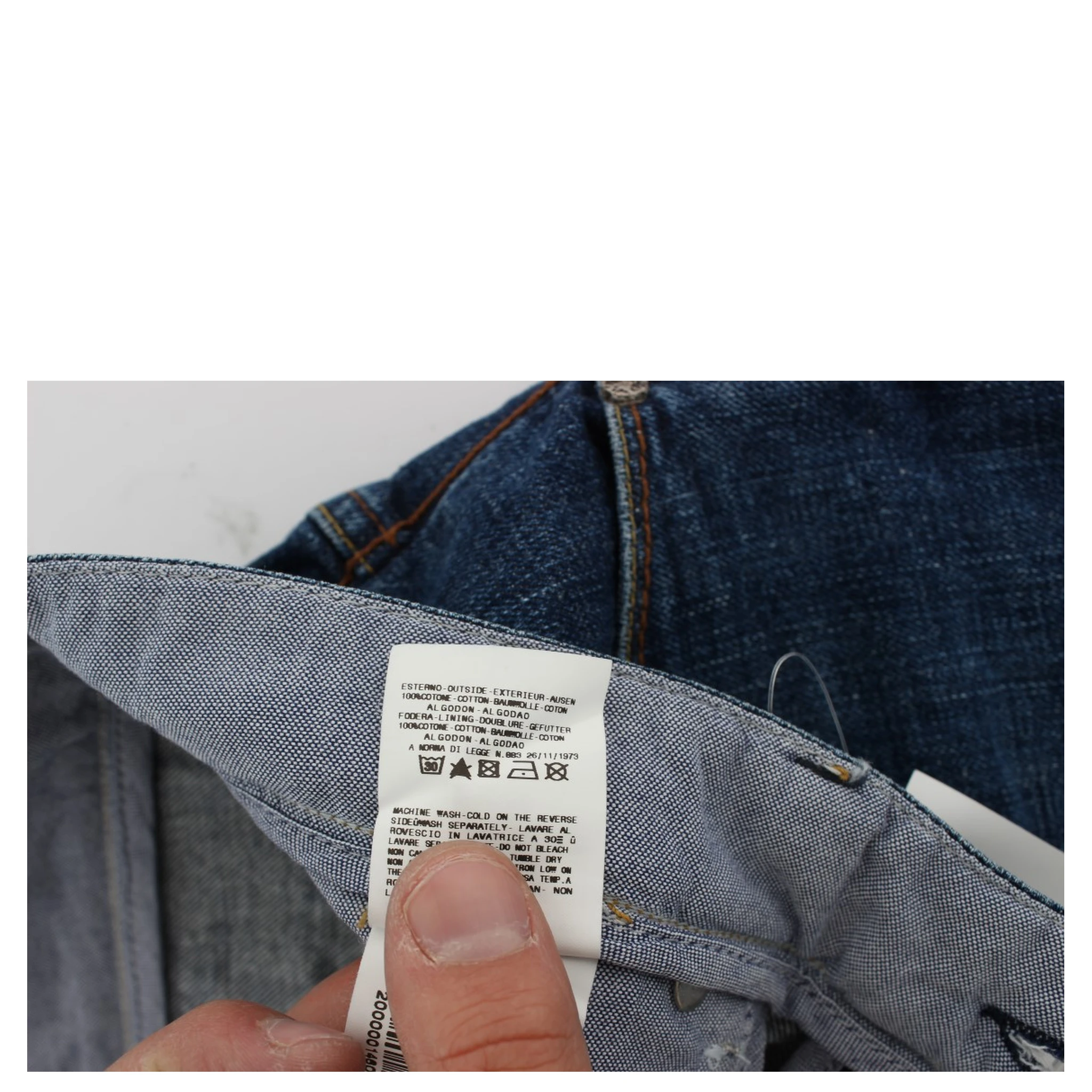 Blue Wash Cotton Baggy Loose Fit Jeans