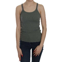 Green Sleeveless Spaghetti Tank T-Shirt Blouse