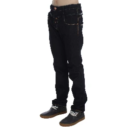 Blue Cotton Regular Straight Fit Jeans