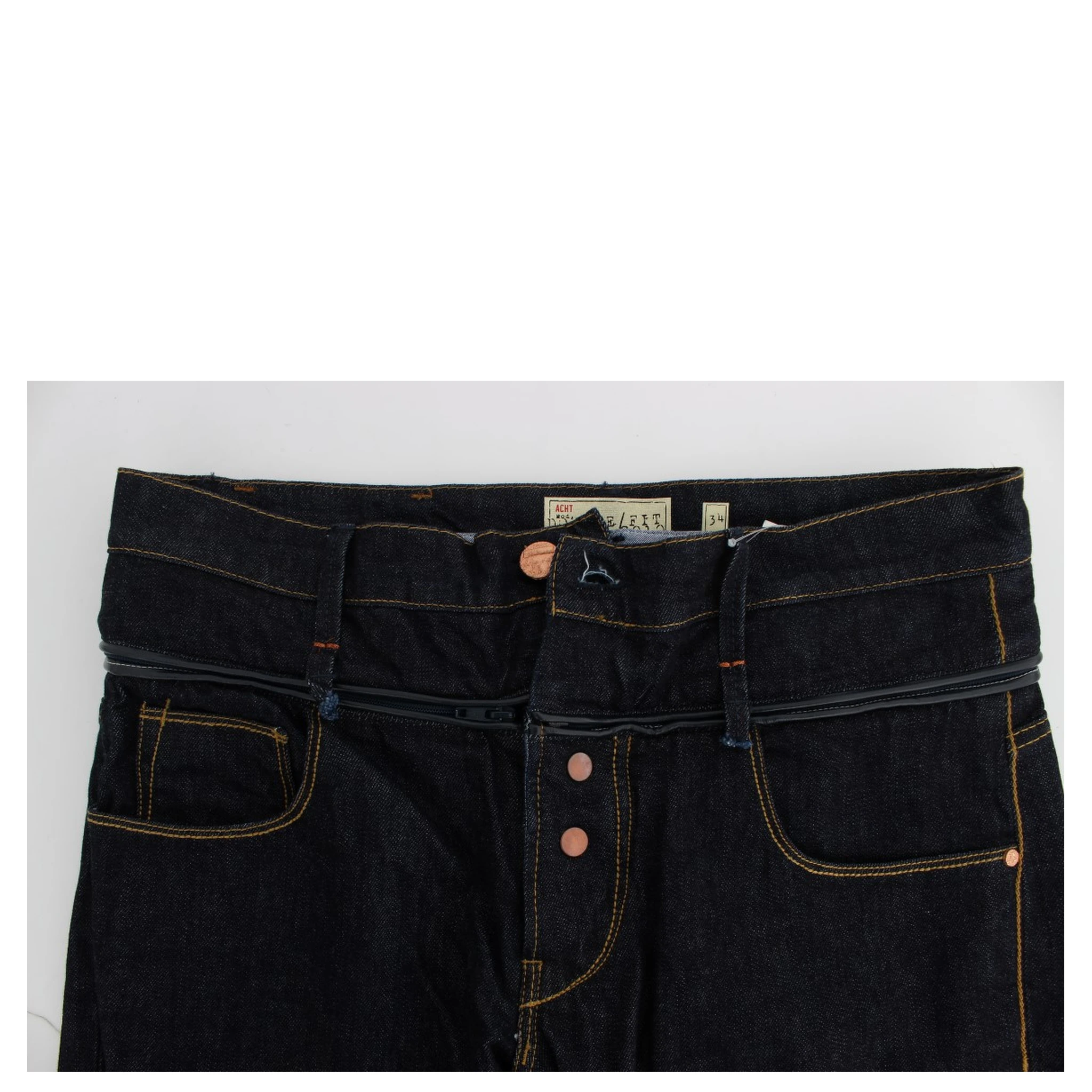 Blue Cotton Regular Straight Fit Jeans