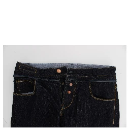 Blue Cotton Regular Straight Fit Jeans