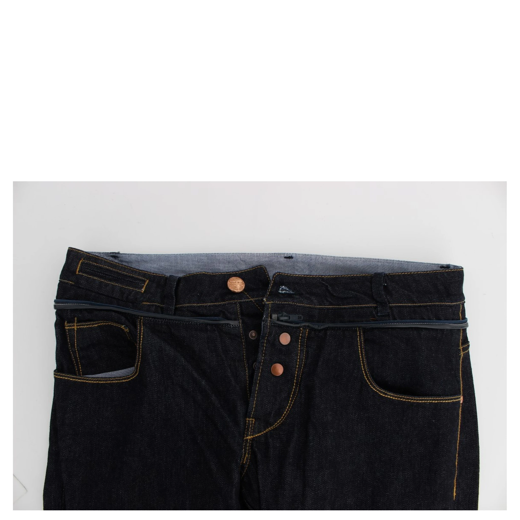 Blue Cotton Regular Straight Fit Jeans