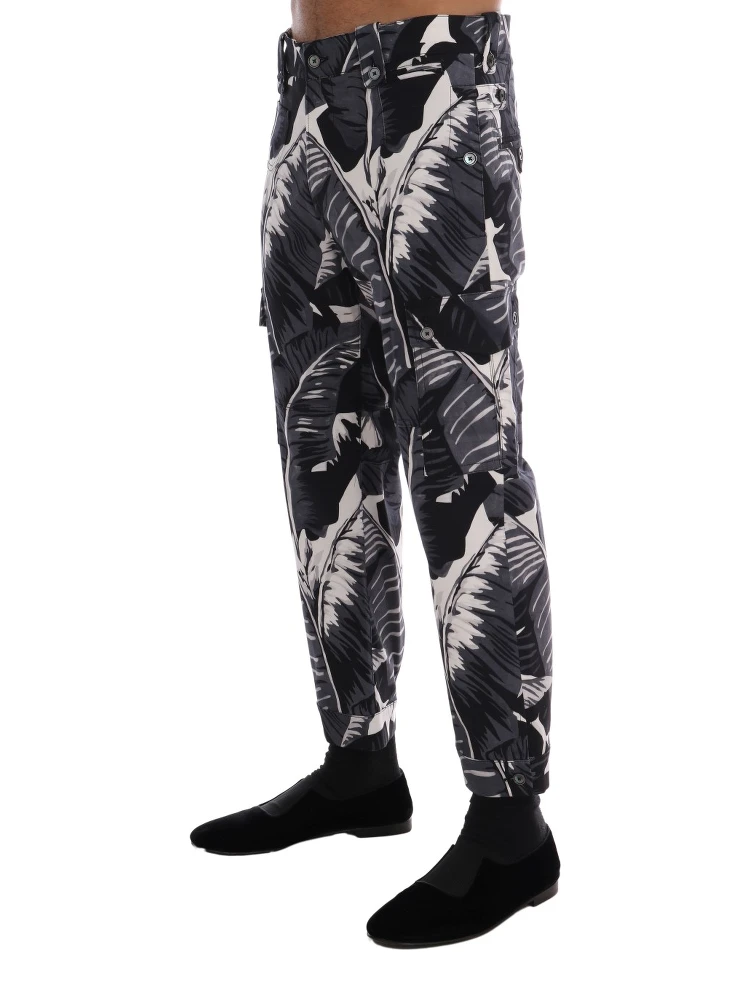 Gray Banana Leaf Cotton Pants alternative