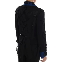 Black Wool Trench Jacket