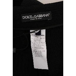 Black Wool Stretch Crystal Pants