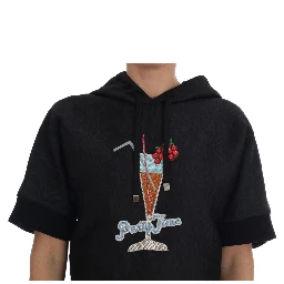 Black Fairy Tale Crystal Hooded Sweater