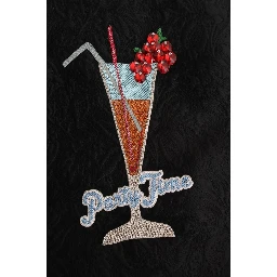 Black Fairy Tale Crystal Hooded Sweater