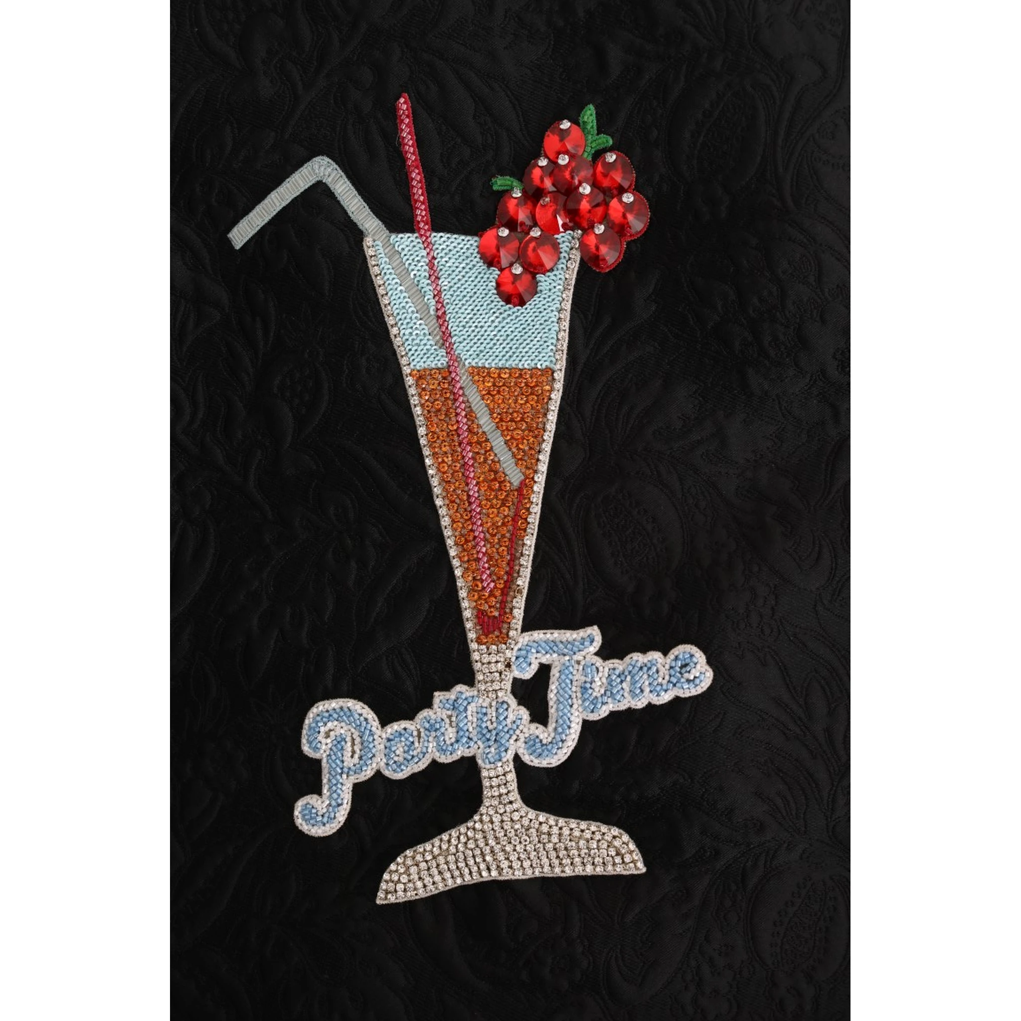 Black Fairy Tale Crystal Hooded Sweater