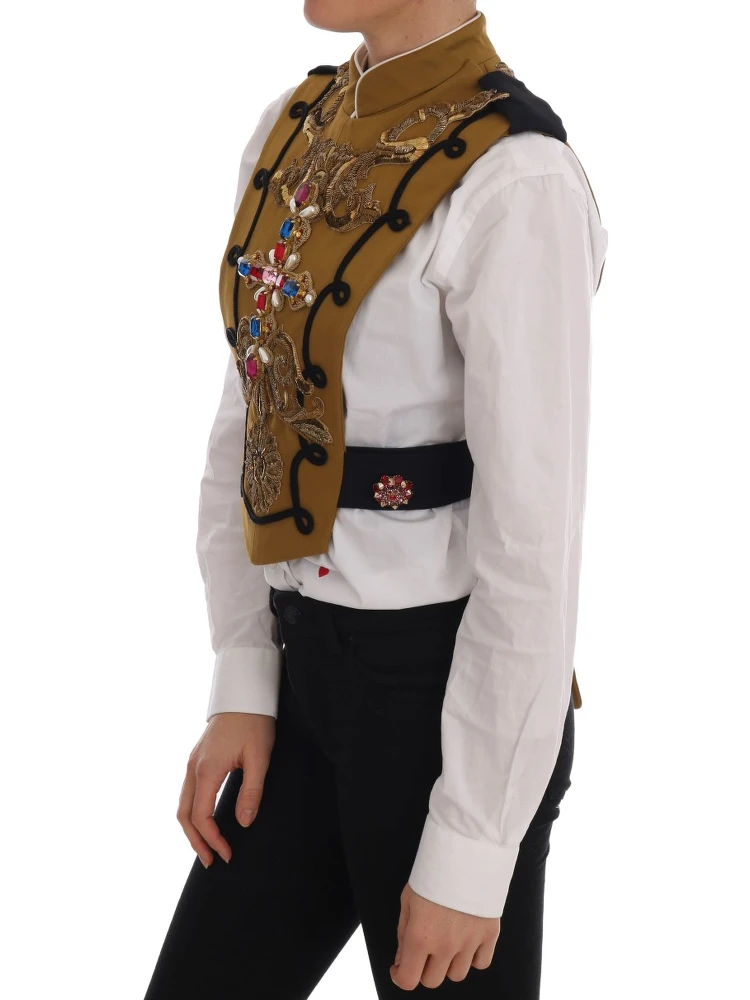 Yellow Crystal Cross Vest Jacket alternative