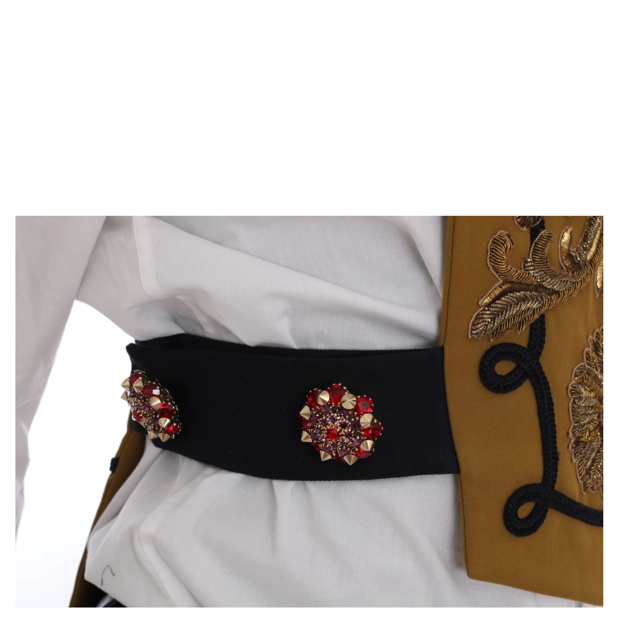 Yellow Crystal Cross Vest Jacket