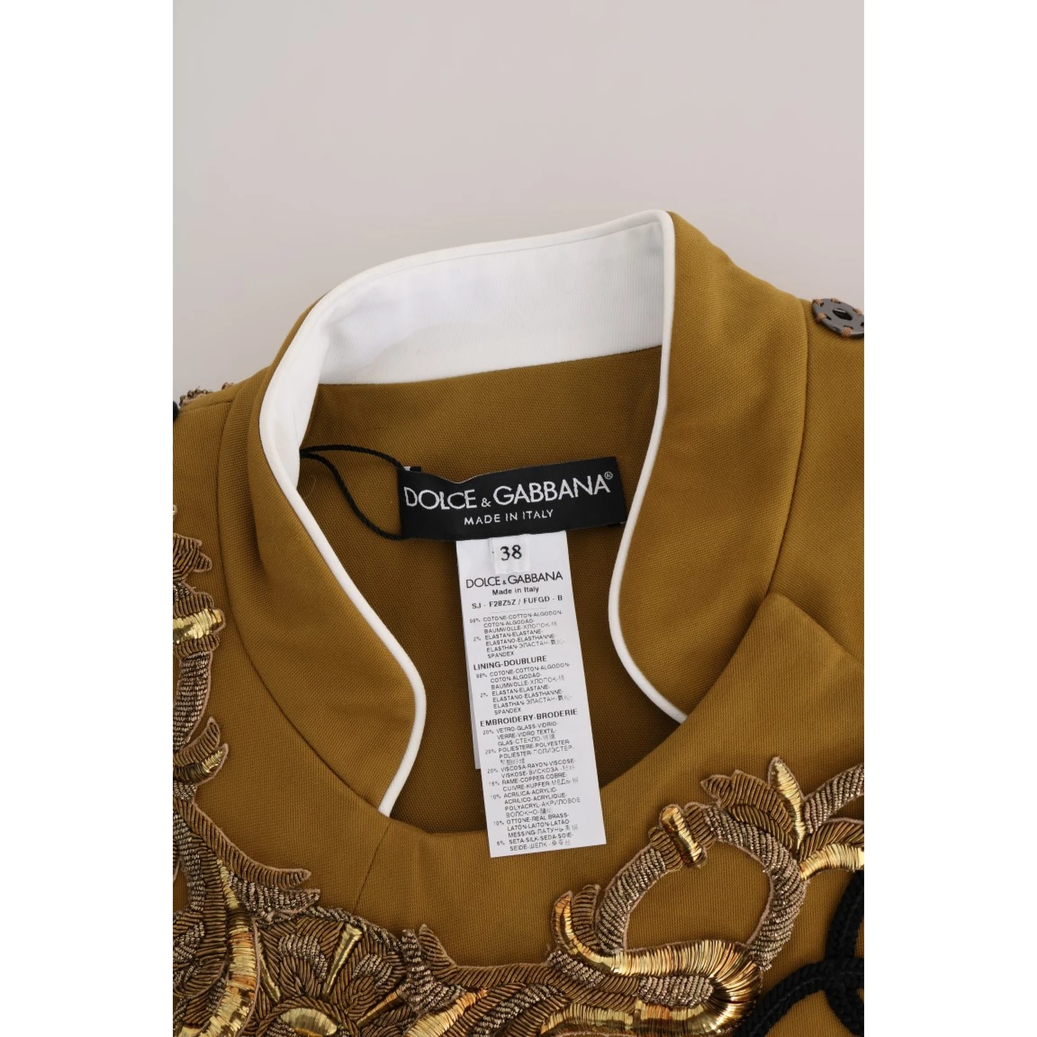Yellow Crystal Cross Vest Jacket