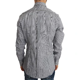 Gray Check GOLD Cotton Slim Fit Shirt