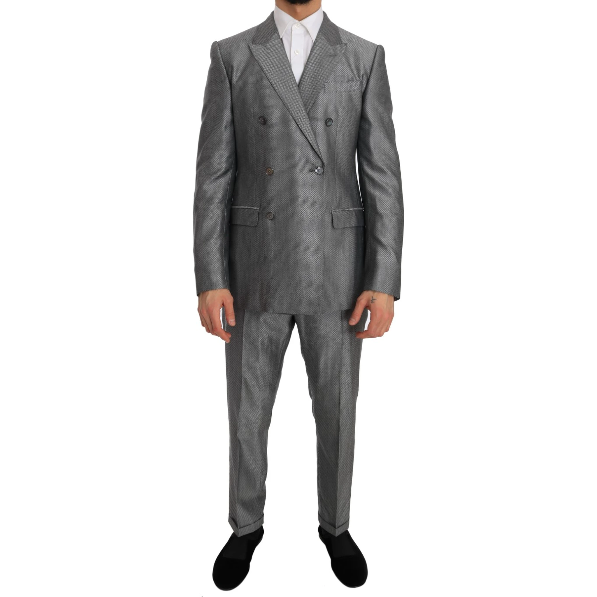 Black Stretch Crystal Bee Slim Fit Suit