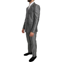 Black Stretch Crystal Bee Slim Fit Suit