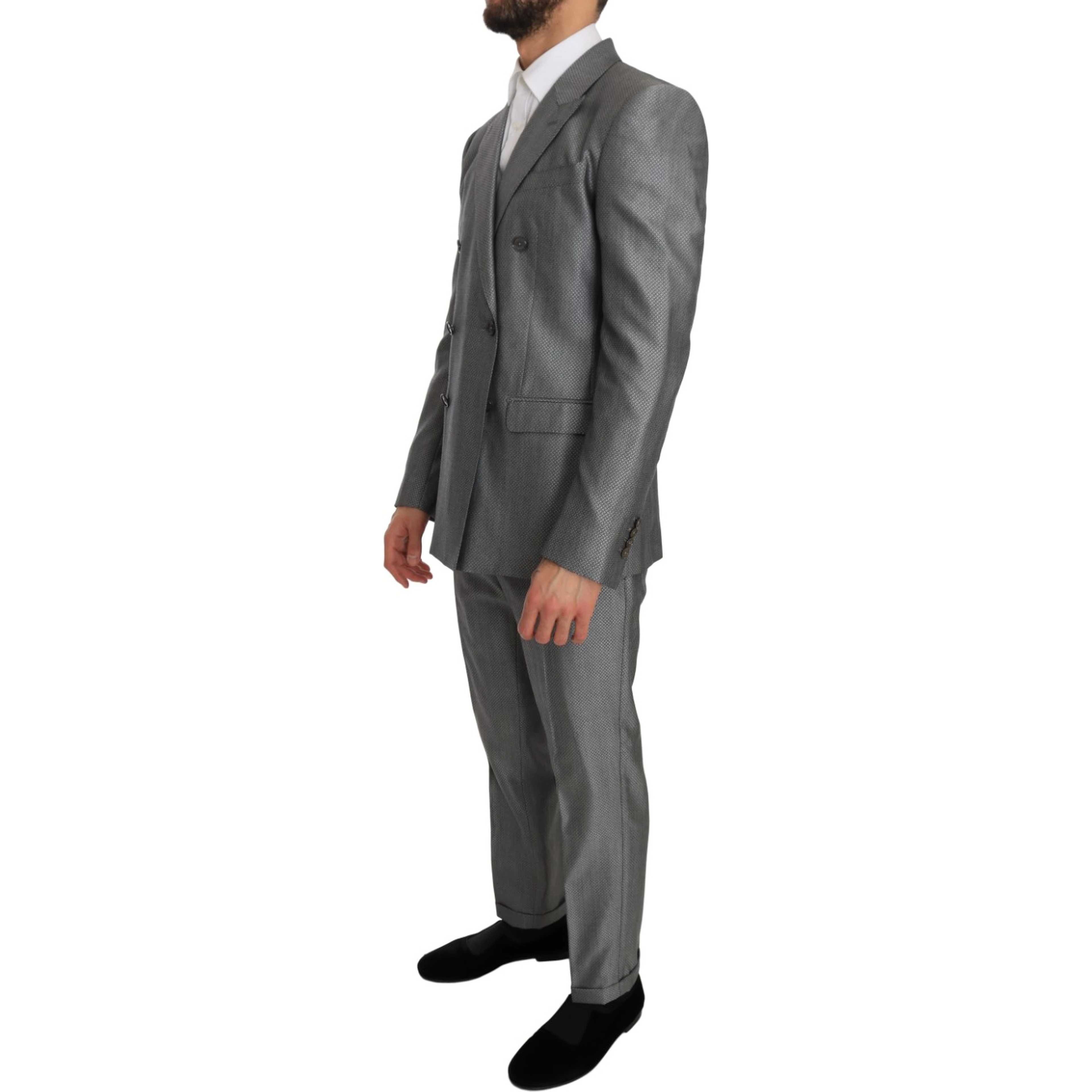 Black Stretch Crystal Bee Slim Fit Suit