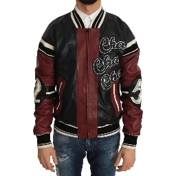 Leather Club Lounge Black Red Jacket
