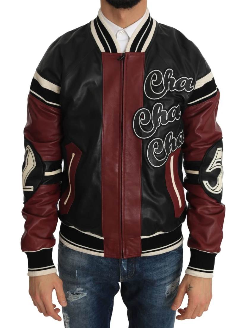 Leather Club Lounge Black Red Jacket