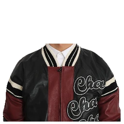 Leather Club Lounge Black Red Jacket