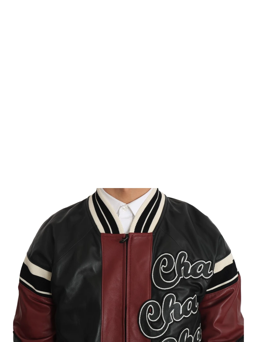 Leather Club Lounge Black Red Jacket