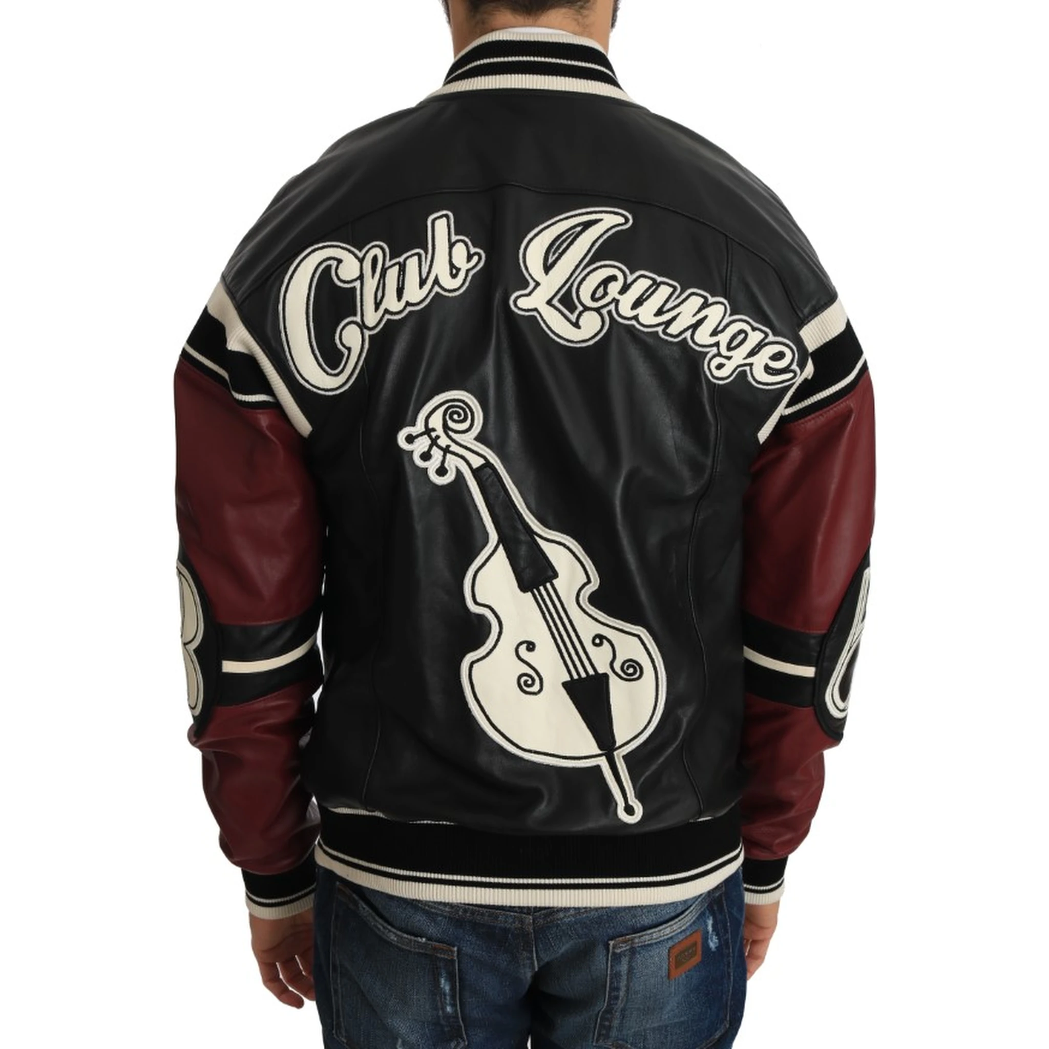 Leather Club Lounge Black Red Jacket