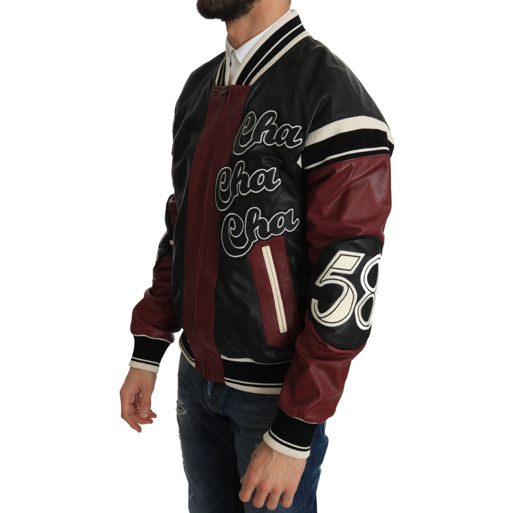 Leather Club Lounge Black Red Jacket