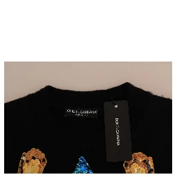 Fairy Tale Crystal Black Cashmere Sweater