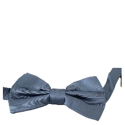 Blue 100% Silk Adjustable Neck Papillon Bow tie