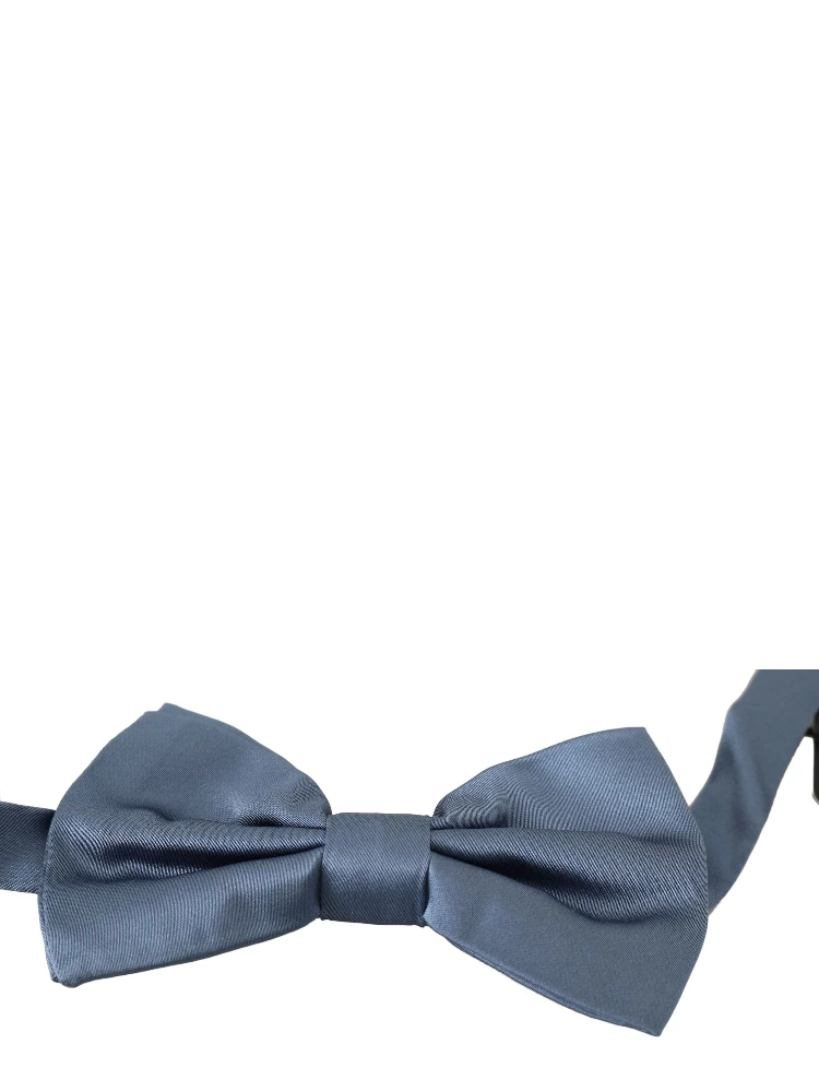 Blue 100% Silk Adjustable Neck Papillon Bow tie alternative