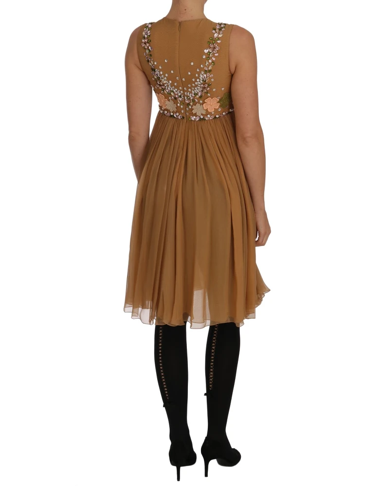 Crystal Silk Gold A-Line Gown Dress alternative