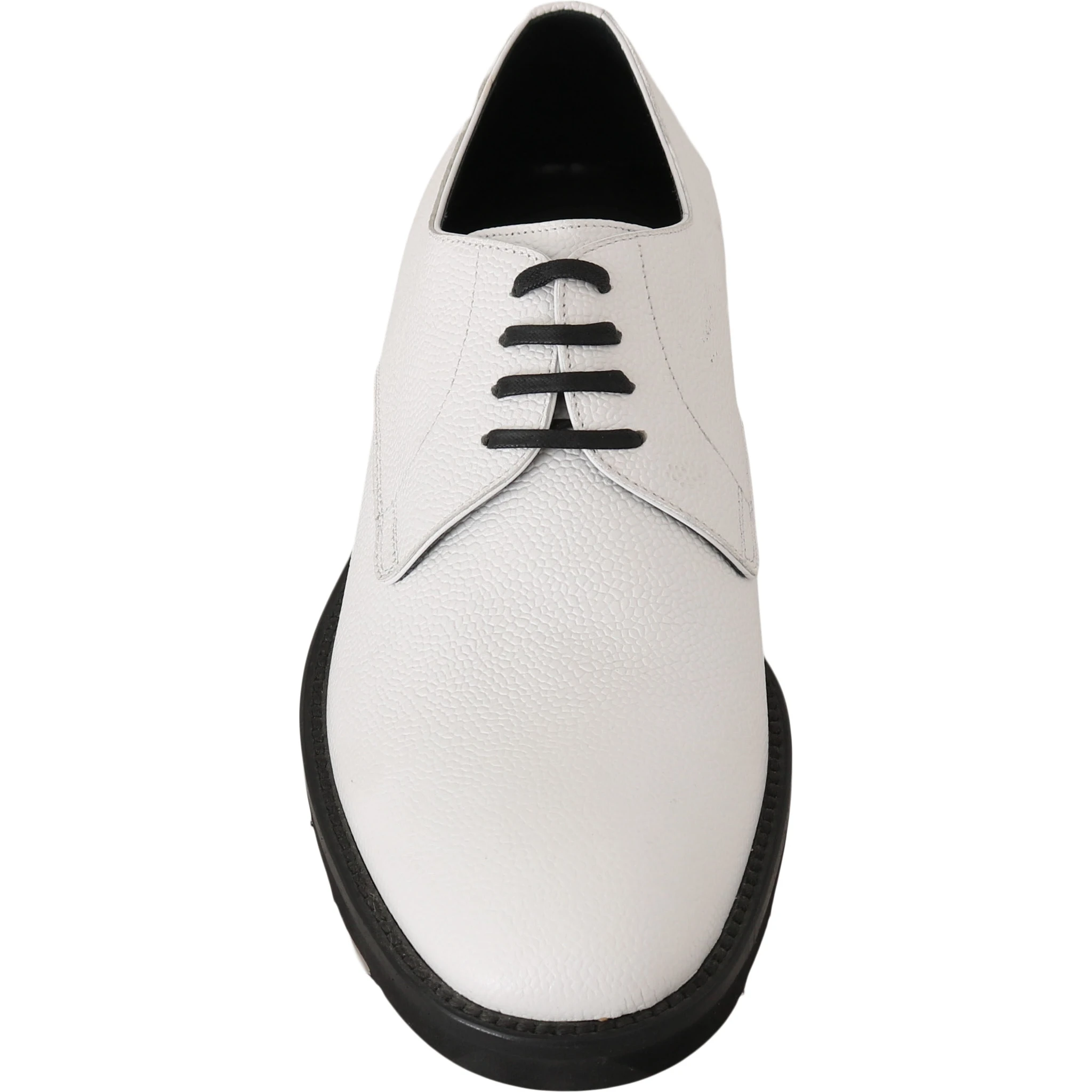 White Leather Derby Dress Formal Shoes